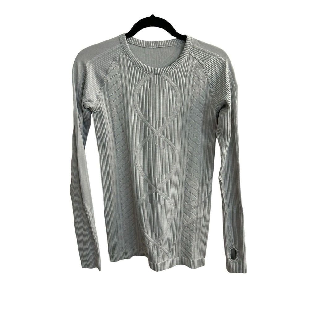 Lululemon Rest Less Pullover Long Sleeve Light Gray  Size 6 Athletic
